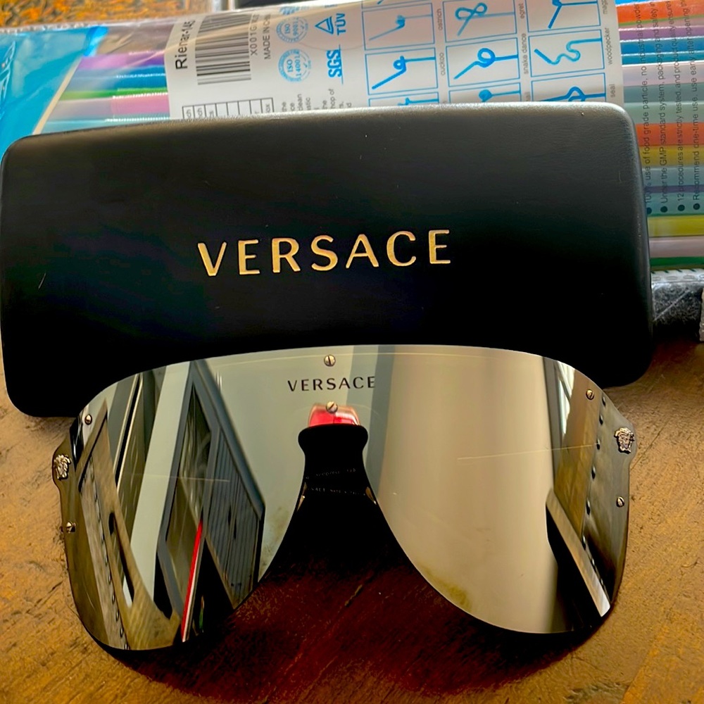 Versace oversized wrap glasses